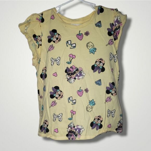 Disney Store Minnie Mouse Daisy Girls T Shirt Tee Top yellow M 7 8 Butter Yellow - Picture 1 of 5